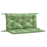 Vidaxl Garden Bench polštáře 2 PCS listový vzor 100x50x7 cm tkanina