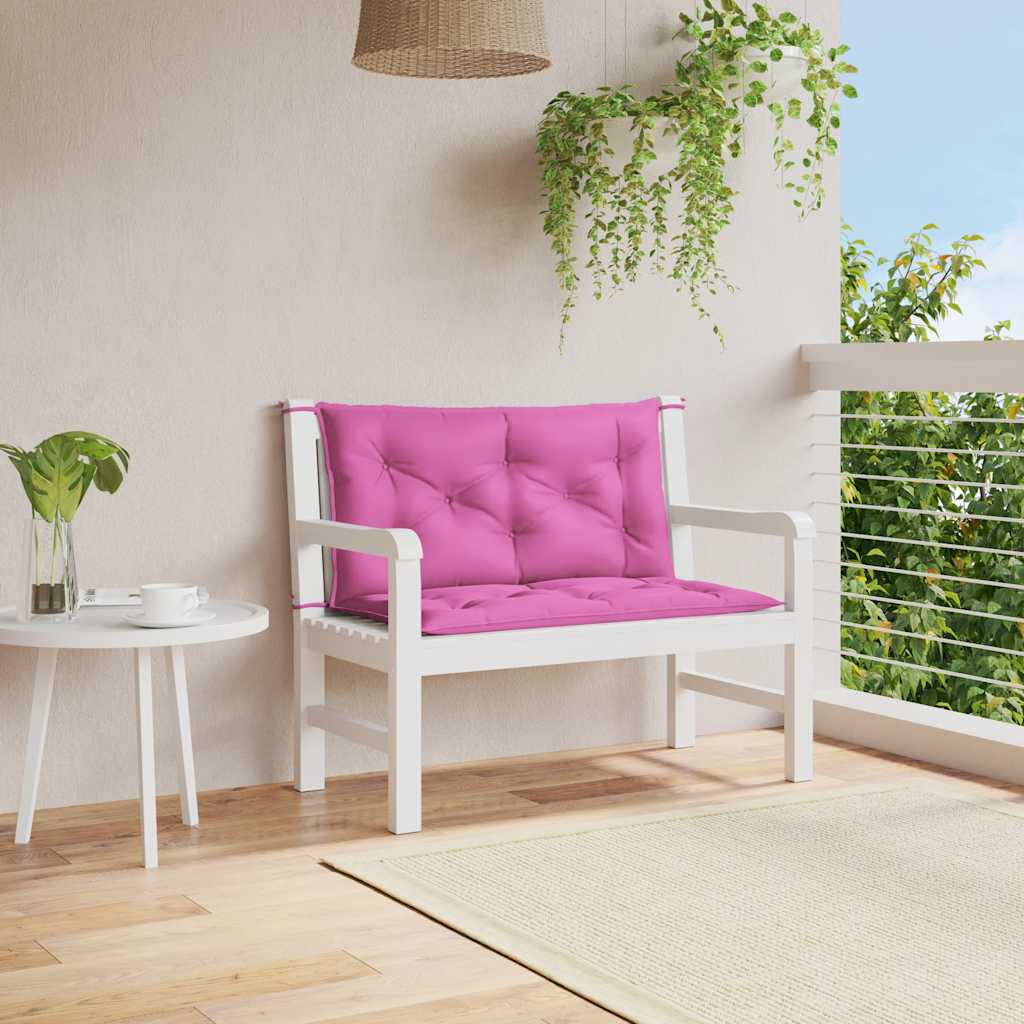 VidaXL Garden bench cushions 2 st 100x50x7 cm Fabric pink