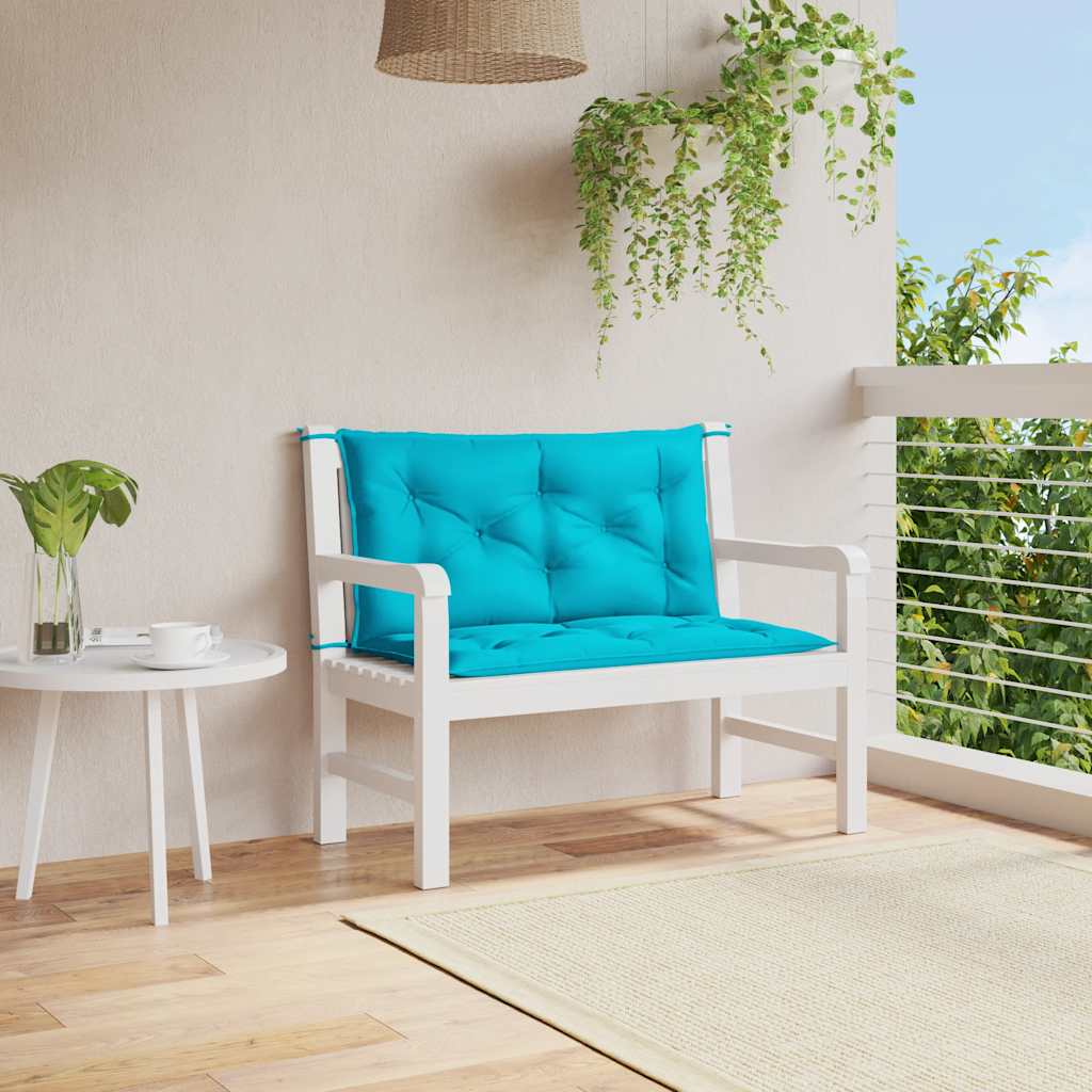 Vidaxl Garden Bench polštáře 2 st 100x50x7 cm textilní tyrkysová
