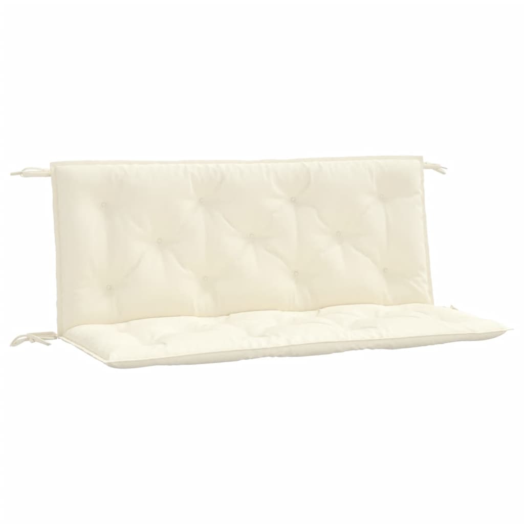 Vidaxl Garden Bench Cushions 2 PCS 120x50x7 cm Crèmewit in tessuto Oxford