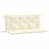Vidaxl Garden Bench Cushions 2 PCS 120x50x7 cm Crèmewit in tessuto Oxford