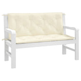 Vidaxl Garden Bench Cushions 2 PCS 120x50x7 cm Crèmewit in tessuto Oxford