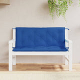 Vidaxl Garden Bench polštáře 2 ks 120x50x7 cm oxford tkanina modrá