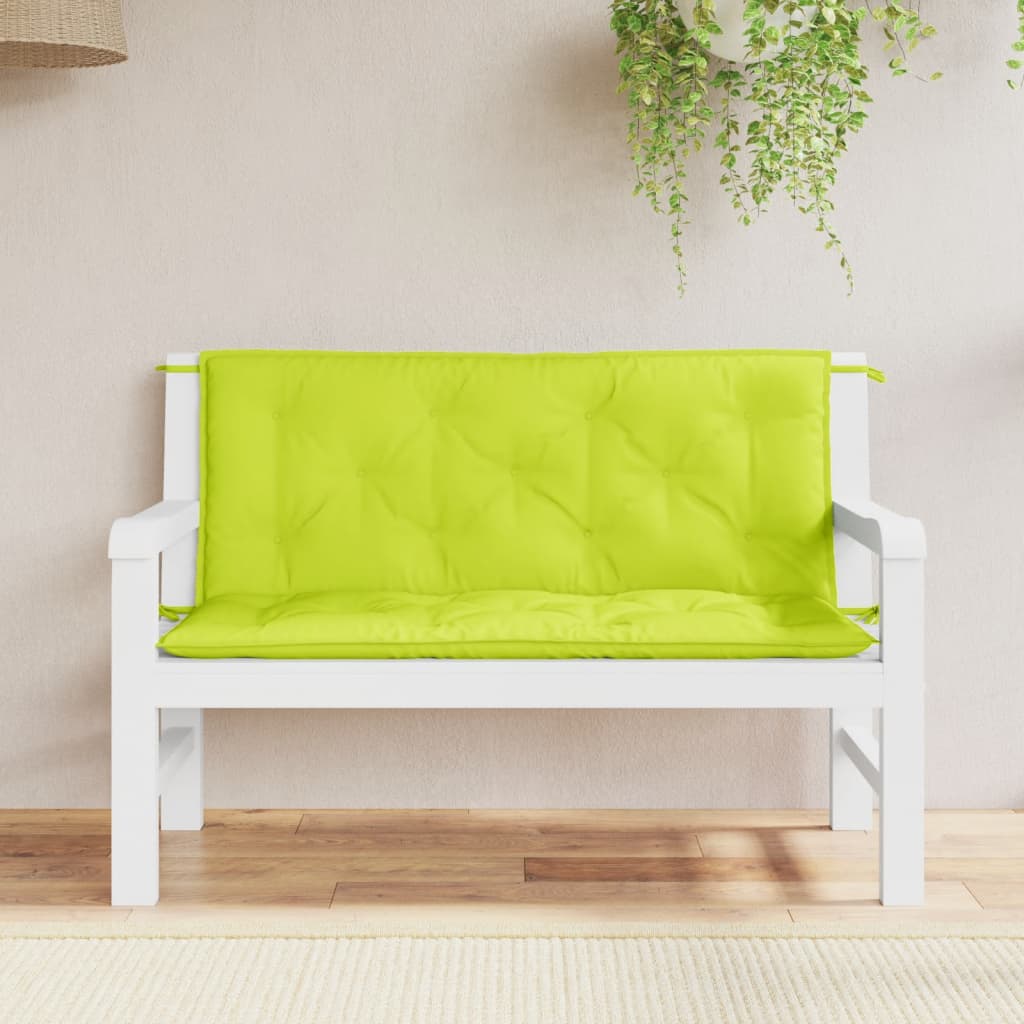 Vidaxl Garden bench cushions 2 pcs 120x50x7 cm Oxford fabric clear green
