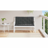 Vidaxl Garden Bench polštáře 2 Stedman vzor 120x50x7 cm tkanina černá