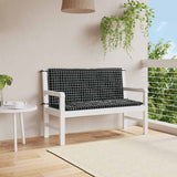 Vidaxl Garden Bench polštáře 2 Stedman vzor 120x50x7 cm tkanina černá