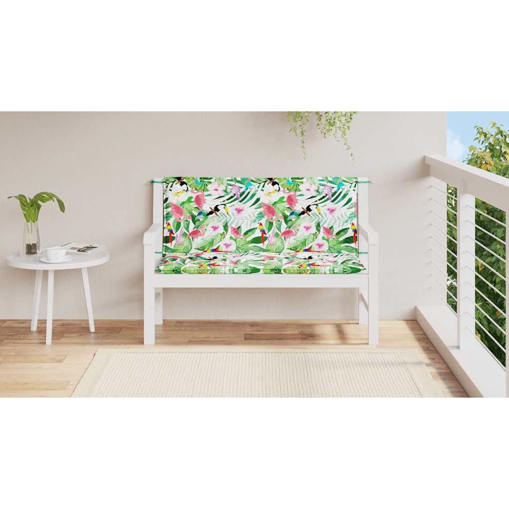 Vidaxl Garden Bench Cushions 2 PCS 120x50x7 cm Fabric multi -colorato