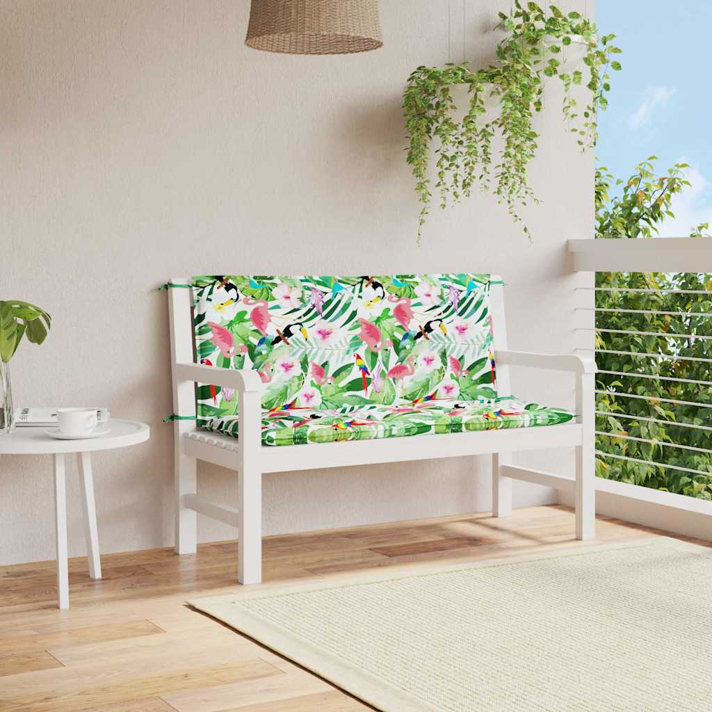 Vidaxl Garden Bench Cushions 2 PCS 120x50x7 cm Fabric multi -colorato