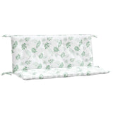 Vidaxl Garden Bench polštáře 2 PCS listový vzor 120x50x7 cm tkanina