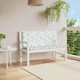 Vidaxl Garden Bench polštáře 2 PCS listový vzor 120x50x7 cm tkanina