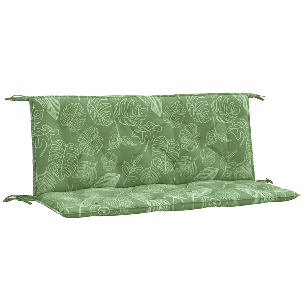 Vidaxl Garden Bench polštáře 2 PCS listový vzor 120x50x7 cm tkanina