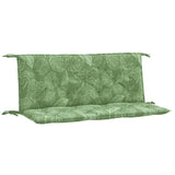 Vidaxl Garden Bench polštáře 2 PCS listový vzor 120x50x7 cm tkanina