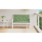 Vidaxl Garden Bench polštáře 2 PCS listový vzor 120x50x7 cm tkanina