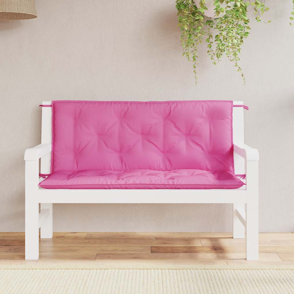 Vidaxl Garden Bench Cushions 2 PCS 120x50x7 cm in tessuto rosa