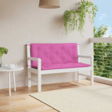 Vidaxl Garden Bench Cushions 2 PCS 120x50x7 cm in tessuto rosa