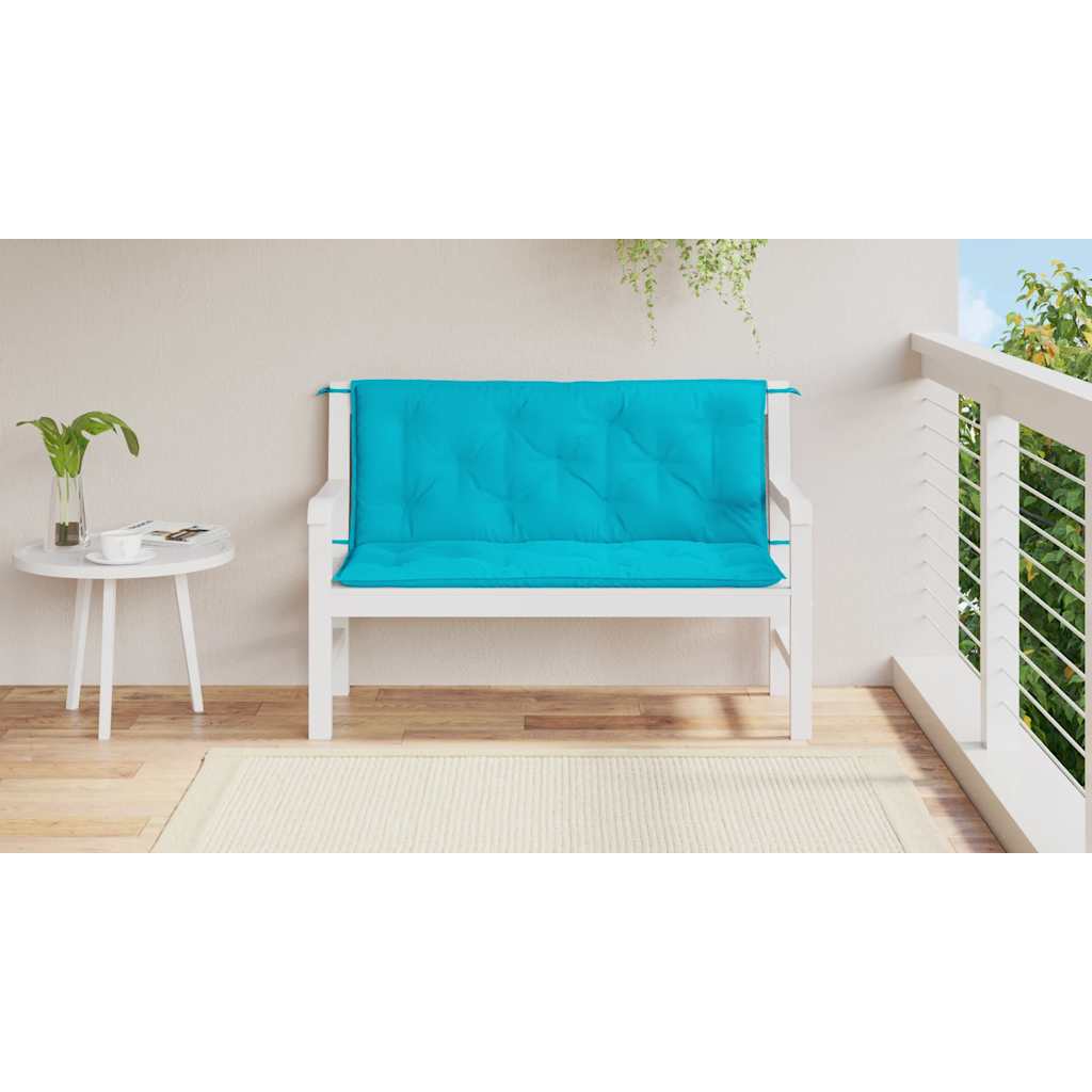 Vidaxl Garden bench cushions 2 pcs 120x50x7 cm fabric turquoise