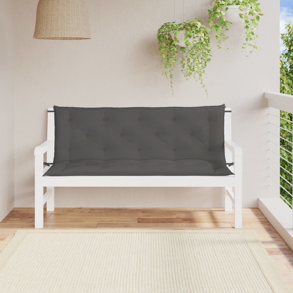 Vidaxl Garden bench cushions 2 st 150x50x7 cm Oxford fabric anthracite colored