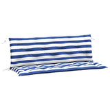 Vidaxl Garden Bench polštáře 2 St Pružená 150x50x7 cm tkanina bílá a modrá