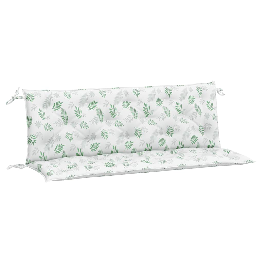 Vidaxl Garden bench cushions 2 pcs leaf pattern 150x50x7 cm fabric