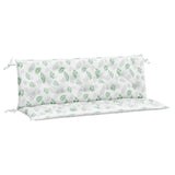 Vidaxl Garden bench cushions 2 pcs leaf pattern 150x50x7 cm fabric