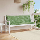 Vidaxl Garden Bench polštáře 2 PCS listový vzor 150x50x7 cm tkanina