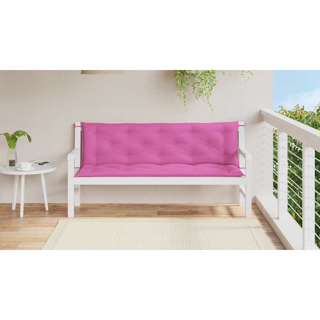 Vidaxl Garden bench cushions 2 st 150x50x7 cm Fabric pink