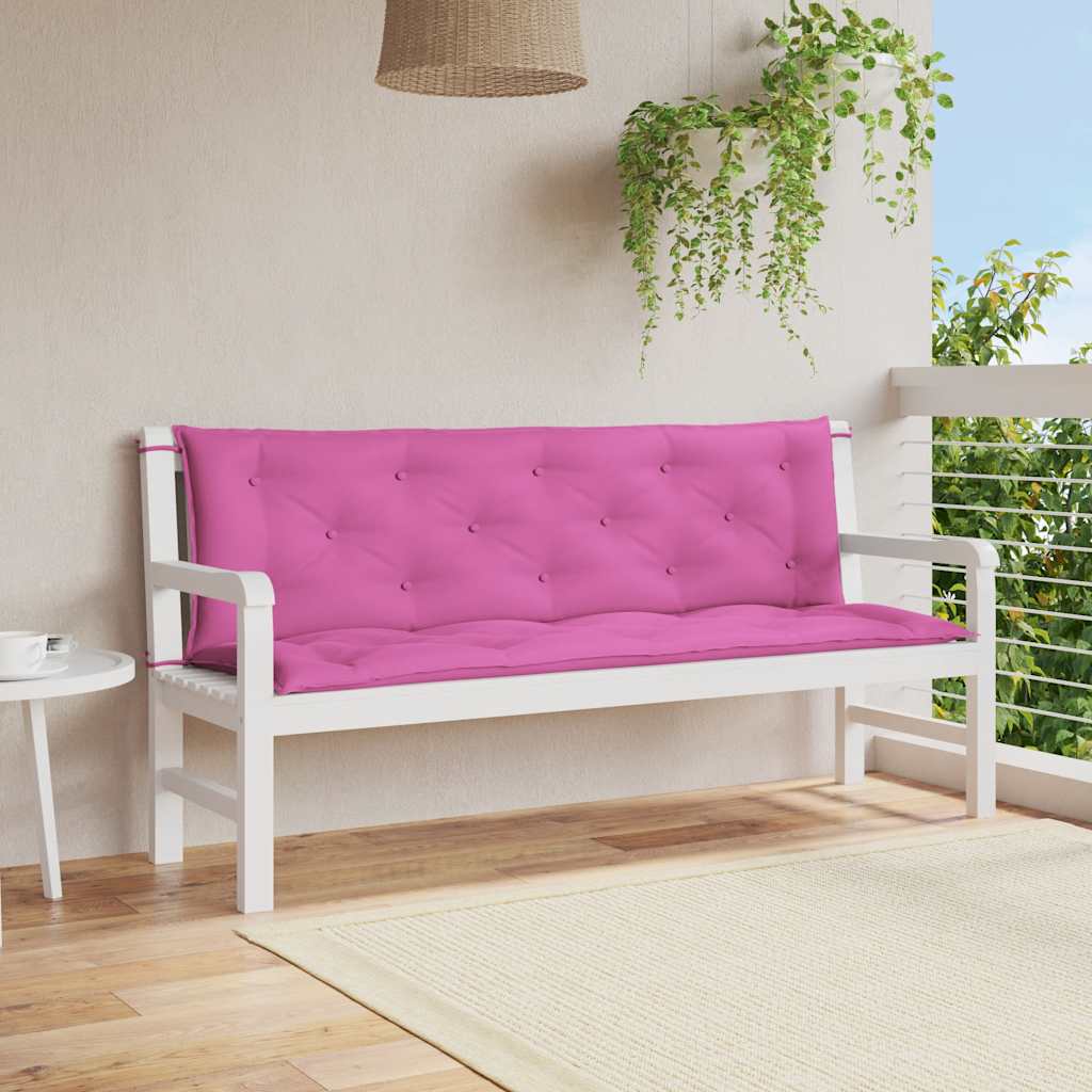 Vidaxl Garden bench cushions 2 st 150x50x7 cm Fabric pink