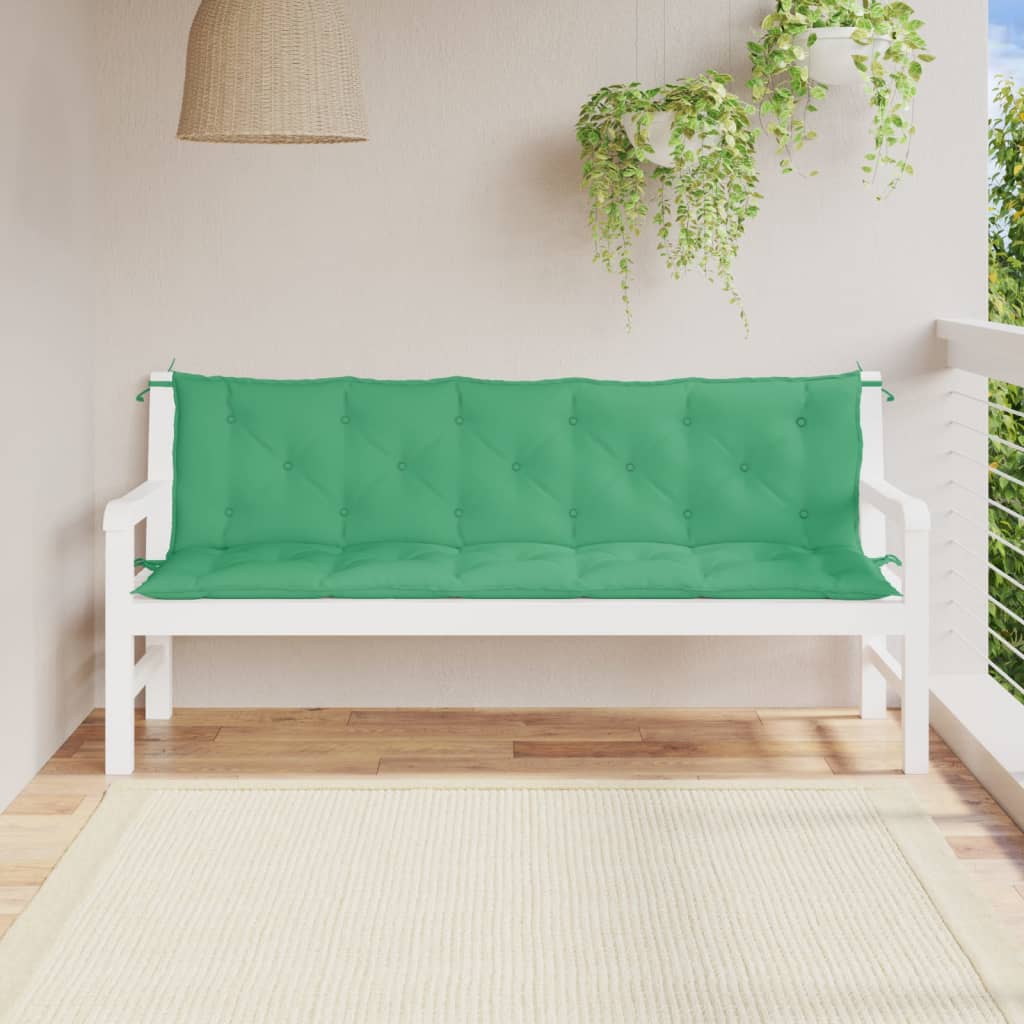 Vidaxl Garden bench cushions 2 st 180x50x7 cm Oxford fabric green