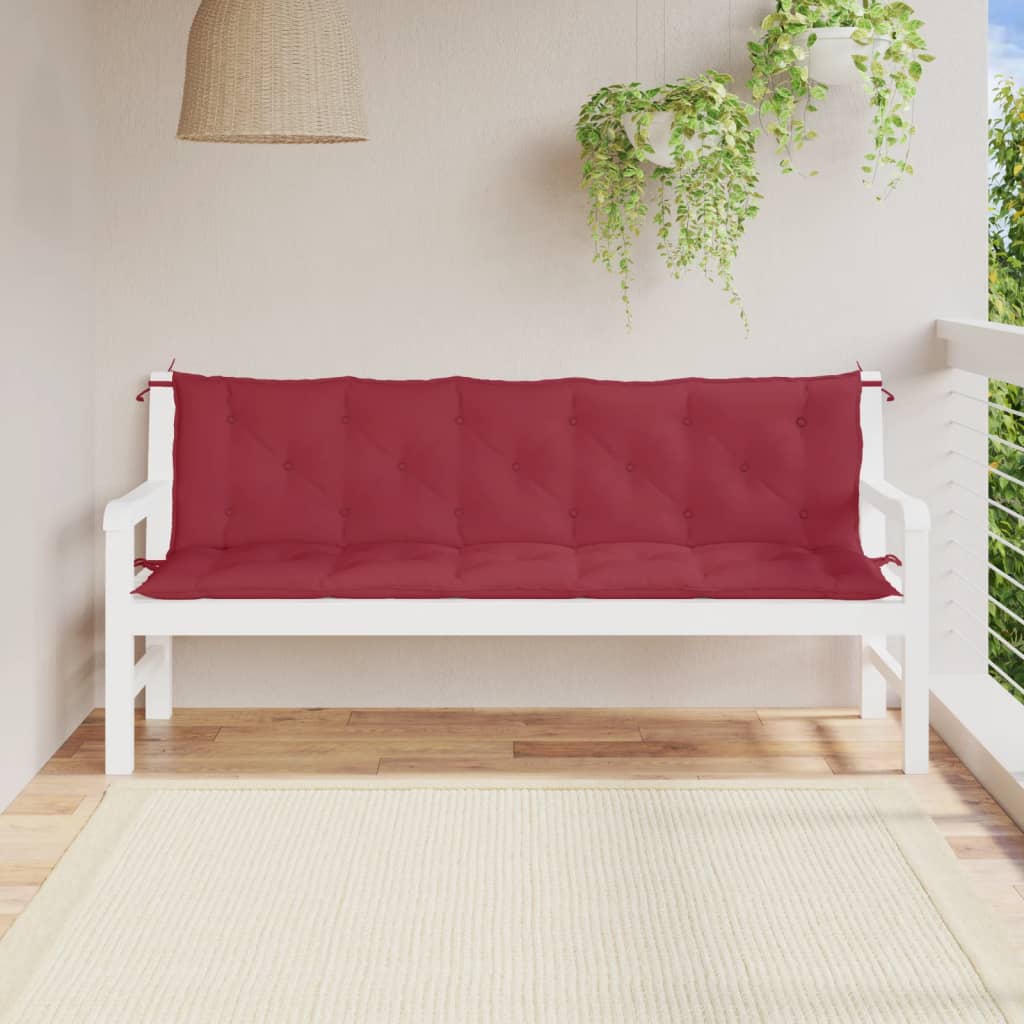 Vidaxl Garden bench cushions 2 st 180x50x7 cm Oxford fabric wine red
