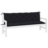 VidaXL Garden bench cushions 2 St Oxford Fabric Doubt Pattern Black