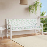 Vidaxl Garden Bench Cushions 2 St Oxford Fabric Leaf Pattern