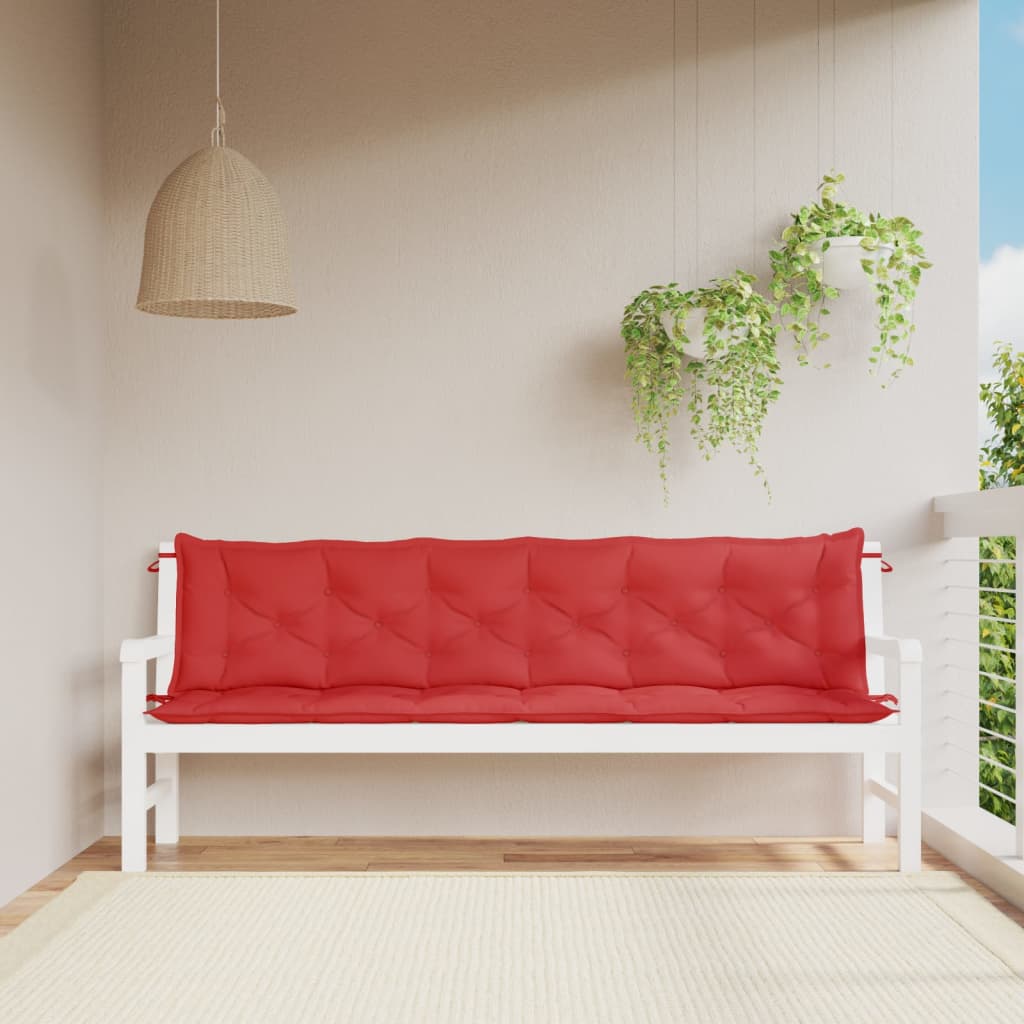 Vidaxl Garden bench cushions 2 ST 200x50x7 cm Oxford fabric red