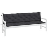 Vidaxl Garden Bench Puder 2 St 200x50x7 cm Oxford Stof sort sort