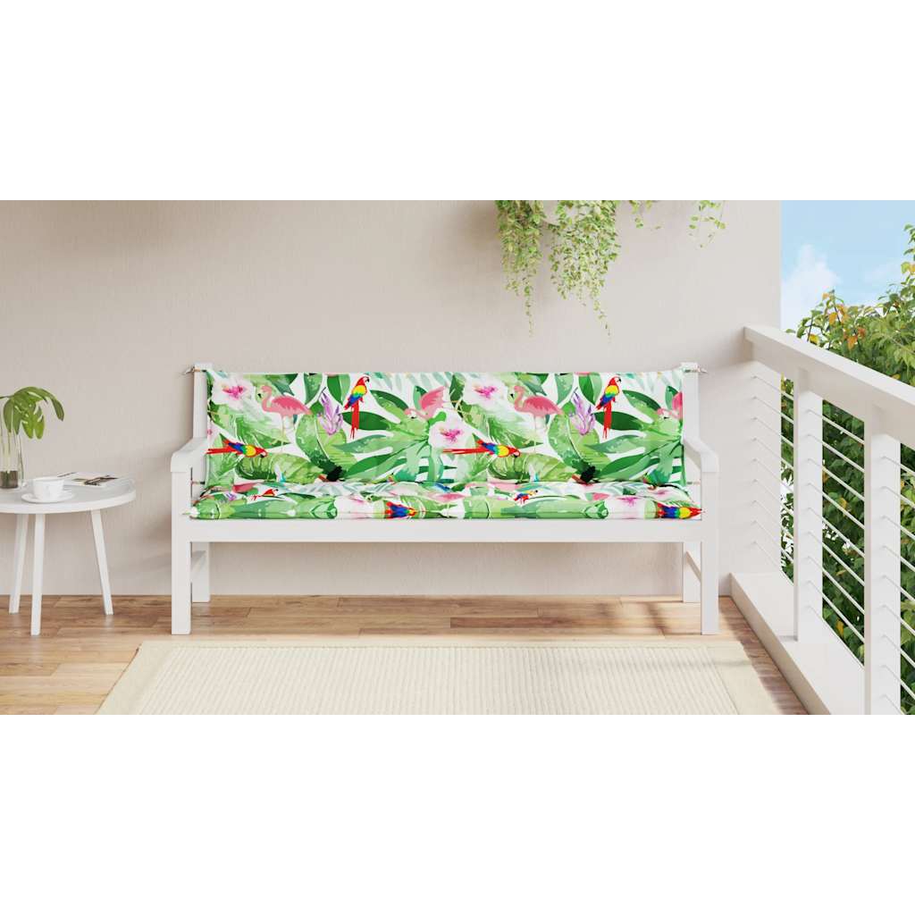 VidaXL Garden bench cushions 2 ST 200x50x7 cm fabric multi -colored