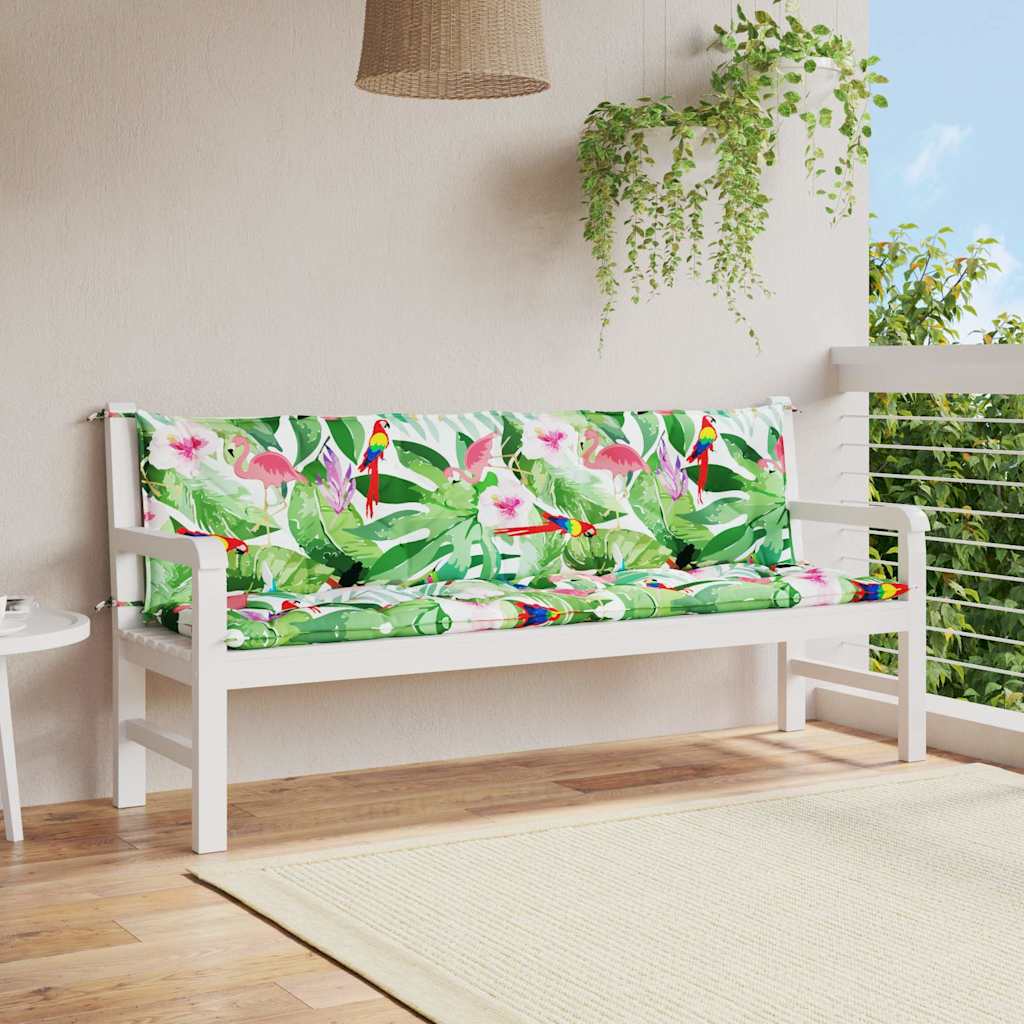 VidaXL Garden bench cushions 2 ST 200x50x7 cm fabric multi -colored