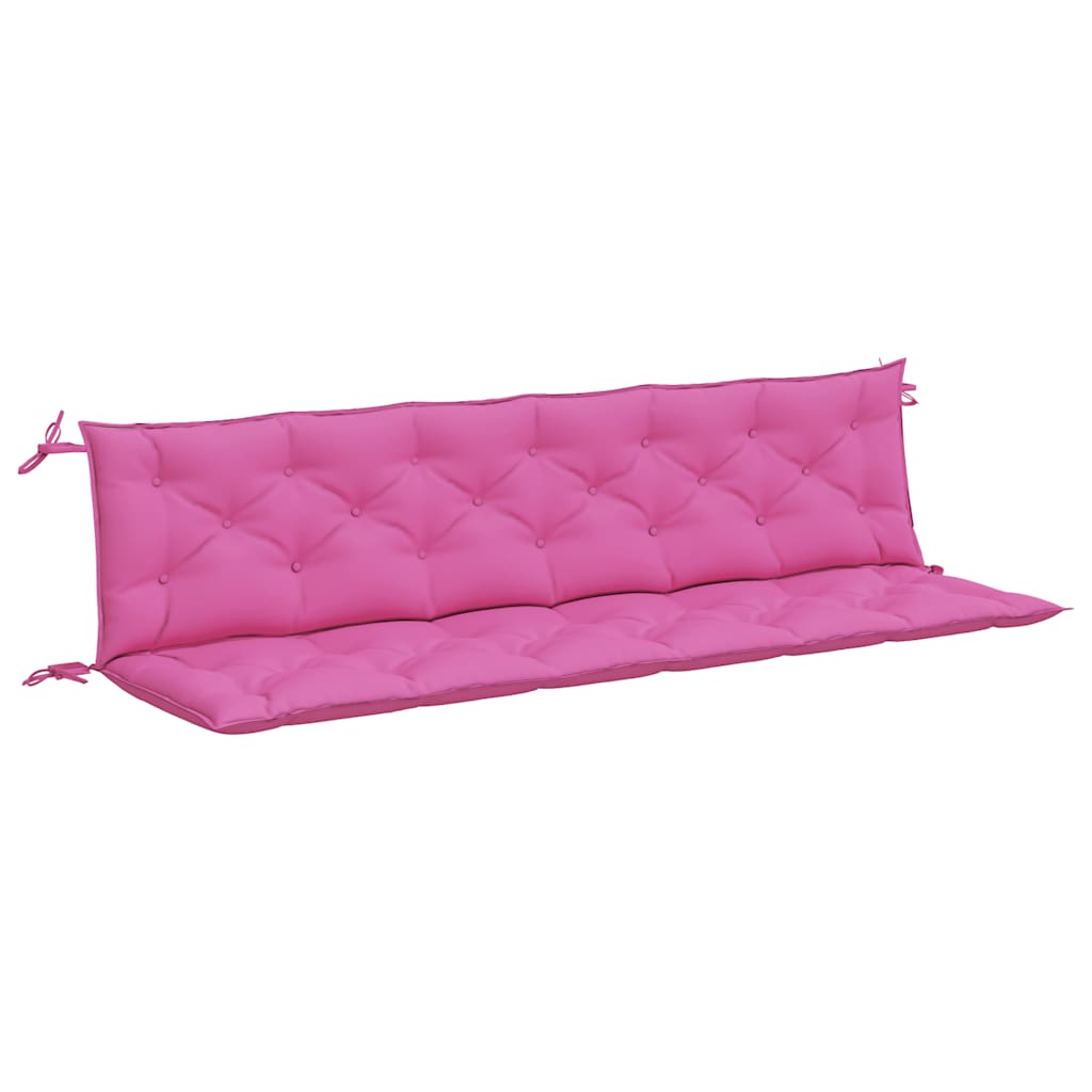 Vidaxl Garden Bench Cushions 2 ST 200x50x7 CM tessuto rosa