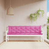 Vidaxl Garden Bench Cushions 2 ST 200x50x7 CM tessuto rosa