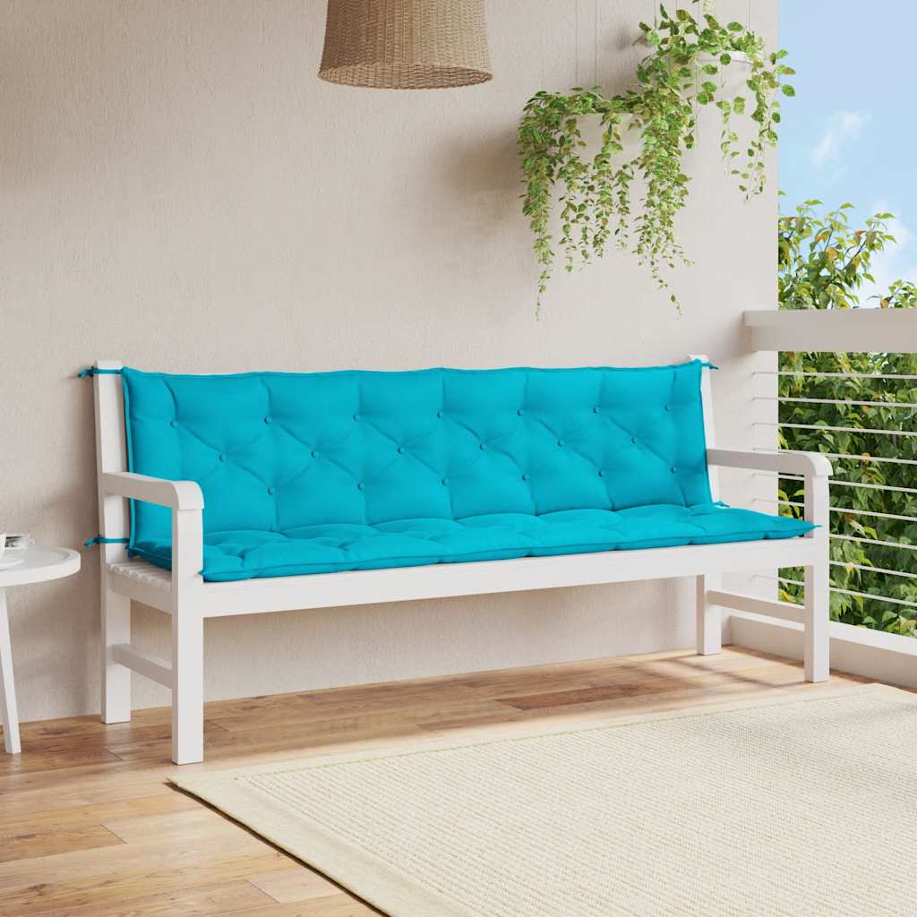 Vidaxl Garden bench cushions 2 ST 200x50x7 cm Fabric Turquoise