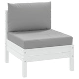 Cuscini da pallet Vidaxl 2 St tessuto grigio