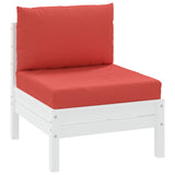 Vidaxl Pallet Cushions 2 St Fabric Red