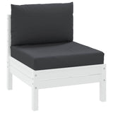 Vidaxl Pallet Cushions 2 St tessuto nero