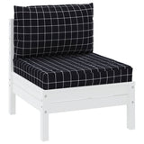 VidaXL Pallet cushions 2 stedcase pattern Oxford fabric black