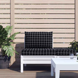 VidaXL Pallet cushions 2 stedcase pattern Oxford fabric black