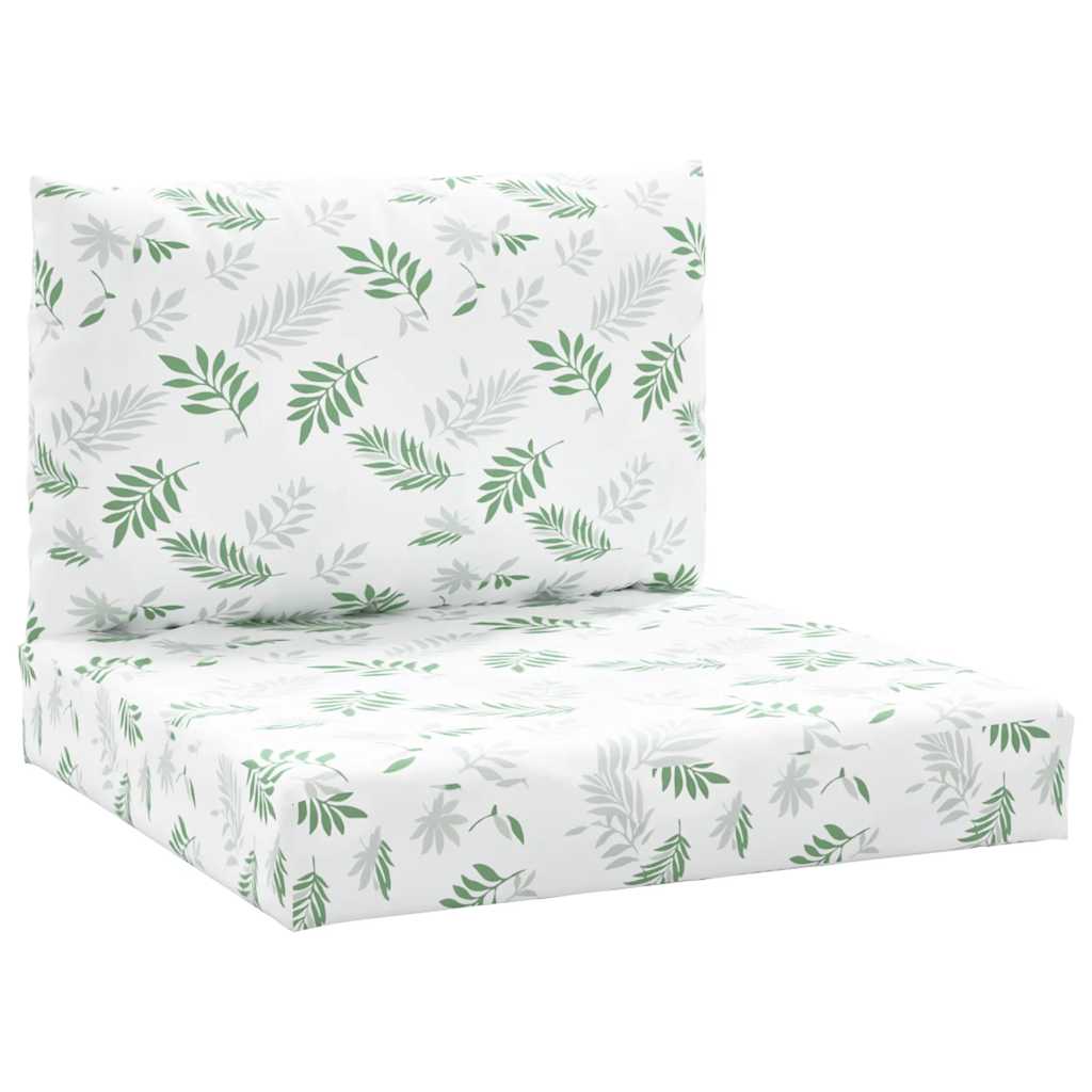 VidaXL Pallet cushions 2 ST Leaf pattern Oxford fabric