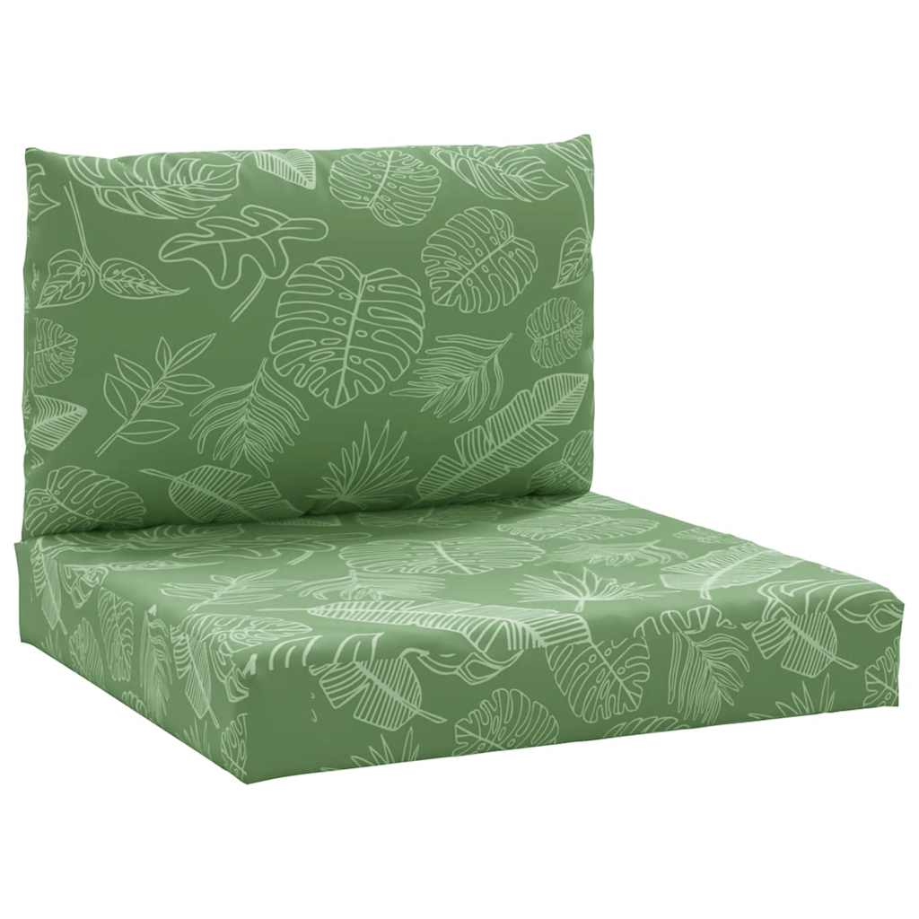 VidaXL Pallet cushions 2 ST Leaf pattern Oxford fabric