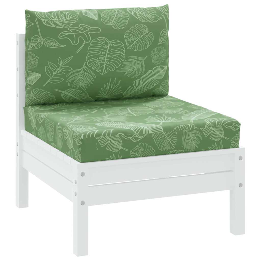 VidaXL Pallet cushions 2 ST Leaf pattern Oxford fabric