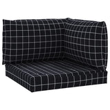 Vidaxl Pallet Cushions 3 Stedcase Pattern Oxford Fabric Black