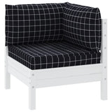 Vidaxl Pallet Cushions 3 Stedcase Pattern Oxford Fabric Black