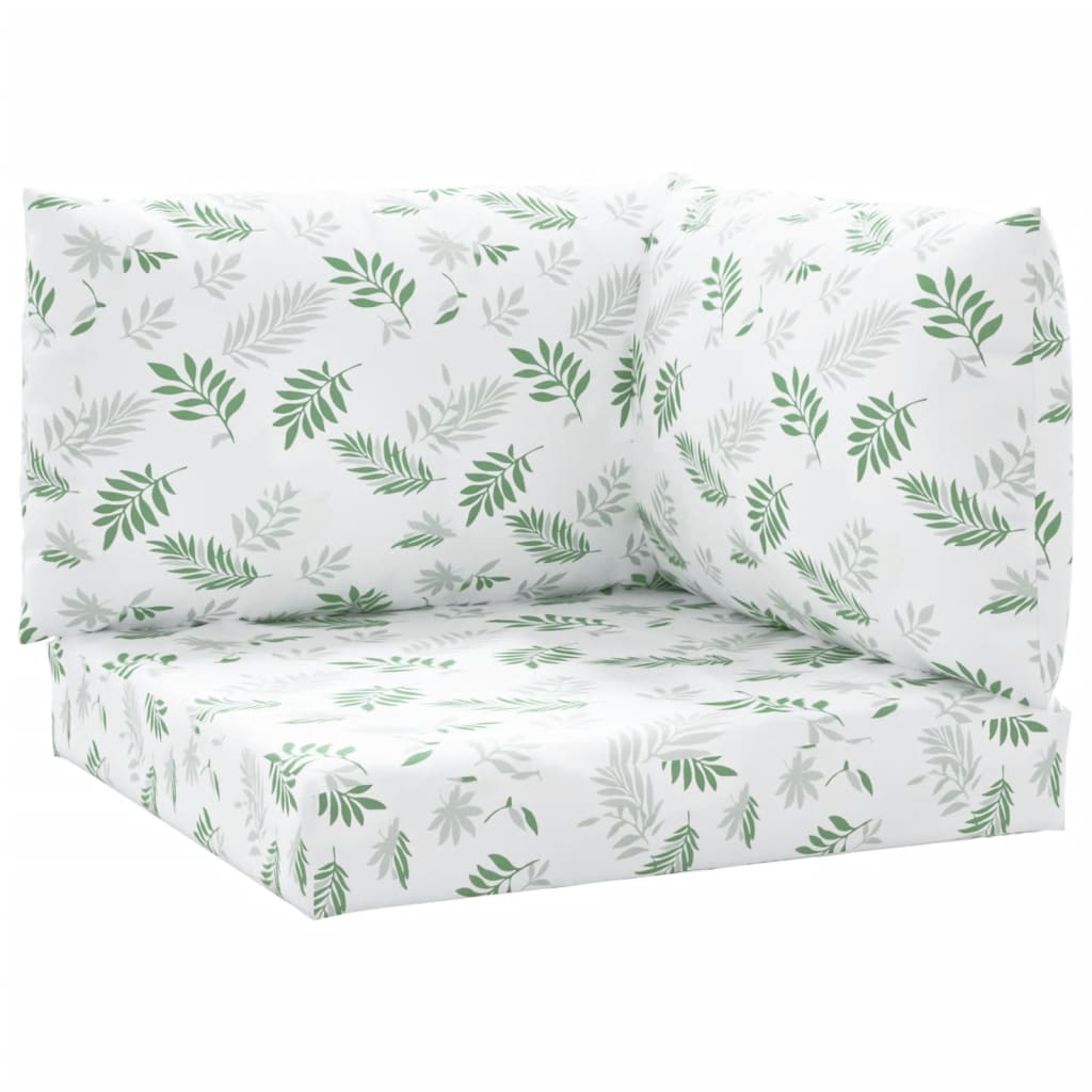 Vidaxl Pallet cushions 3 ST Leaf pattern Oxford Fabric