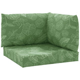 Cuscini di pallet Vidaxl 3 ST Modello fogliare Oxford tessuto